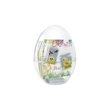 Pixel kulcstartó szett - Átlátszó húsvéti tojásban