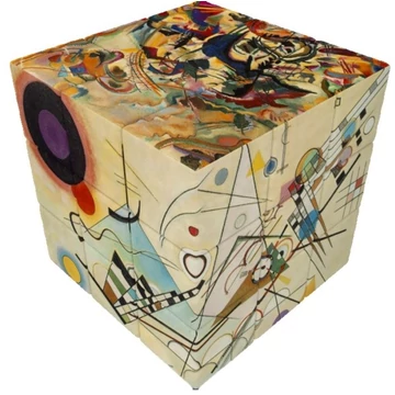 V - Cube 3x3 versenykocka / Kandinsky, egyenes forma