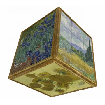 V - Cube 3x3 versenykocka / Van Gogh, egyenes forma