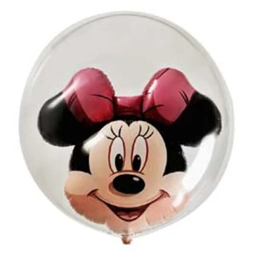 24 inch-es Disney Minnie Mouse Double Bubble Lufi