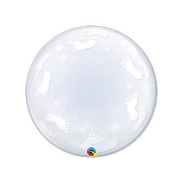 24 inch-es Baby Footprints Deco Bubble Lufi