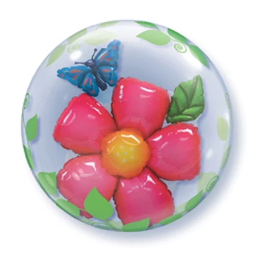 24 inch-es Virág - Leaves Flower Double Bubble Lufi