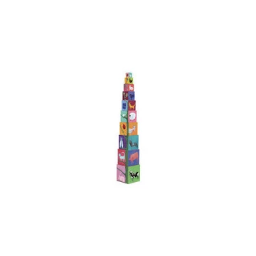 Toronyépítő kocka - természet, állat - 10 nature & animal blocks - Djeco