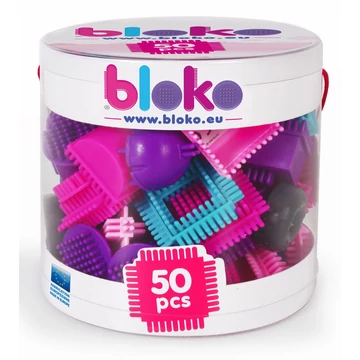 BLOKO - Tüsi építőjáték 50 db-os lila