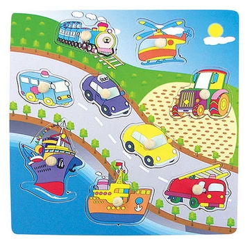 Fogós puzzle - járművek 9 db.