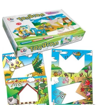 Tangram játék színes háttérképekkel