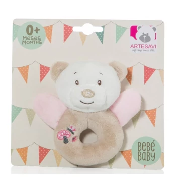 ARTESAVI Bear 12cm Pink csörgő