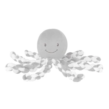 Nattou plüss játék 23cm Octopus szürke/fehér