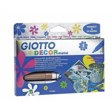Filckészlet 5-ös Giotto Decor metall, sokféle anyagra