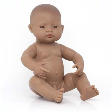 Baba - afroamerikai fiú, 40 cm-es, vízálló, MINILAND, ML31007