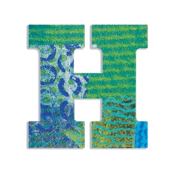 Dekorbetű - H - Peacock letter - Djeco