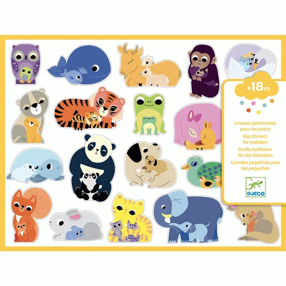 Matricák - Összetartozás - Coloured stickers mums and babies - Djeco