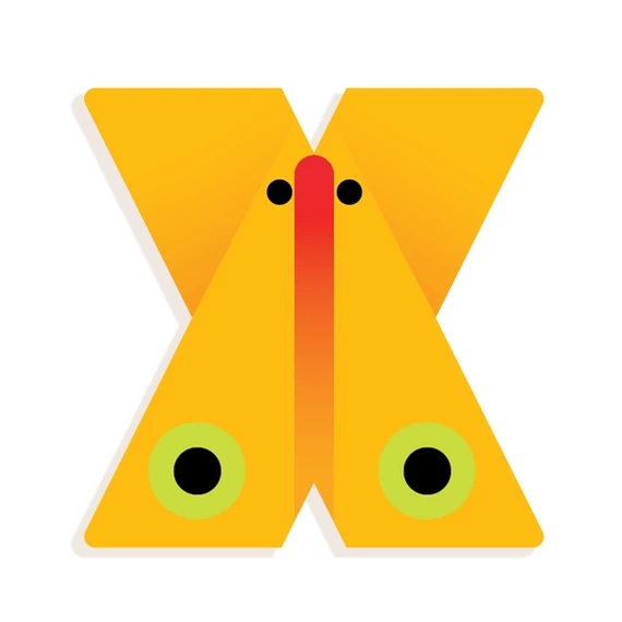 Állatdekor betű - X - Graphic animal letter - Djeco