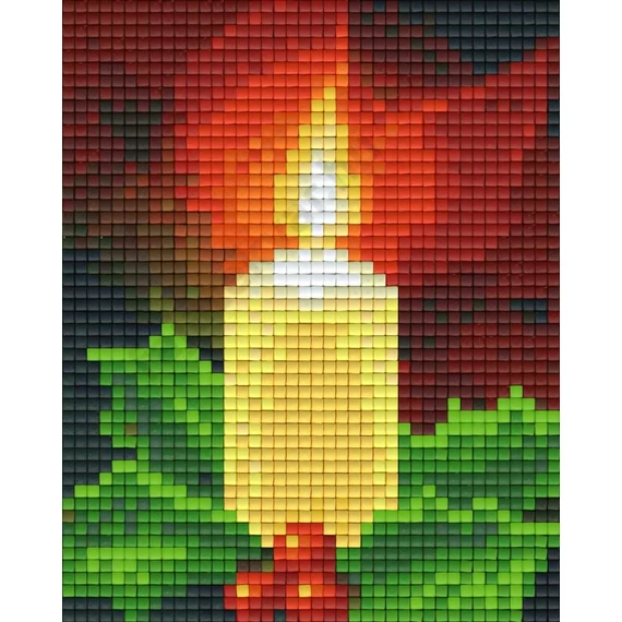 Pixel Karácsonyi gyertya   (1 alaplapos)