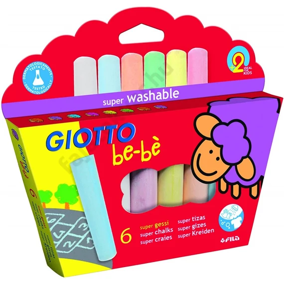 Giotto Be-bé aszfaltkréta, 6 színű