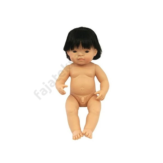 Baba - ázsiai fiú, hajas, 38 cm-es, vízálló, MINILAND, ML31055