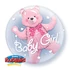 Kép 1/2 - 24 inch-es Baby Pink Bear Double Bubble Lufi Babaszületésre