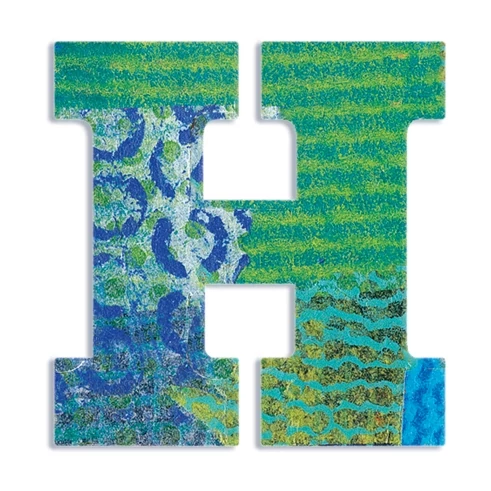 Dekorbetű - H - Peacock letter - Djeco