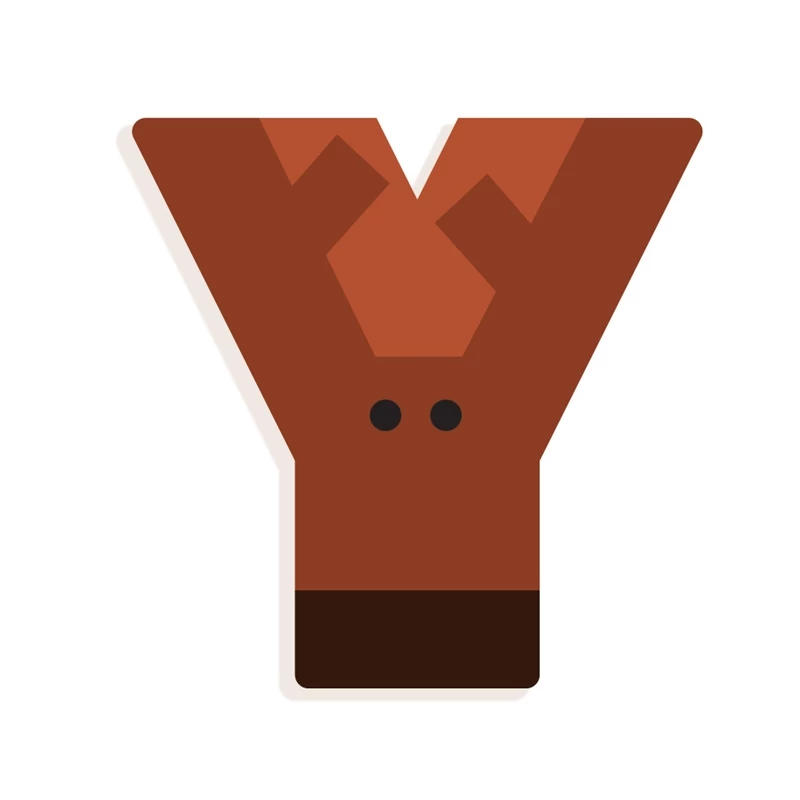 Állatdekor betű - Y - Graphic animal letter - Djeco