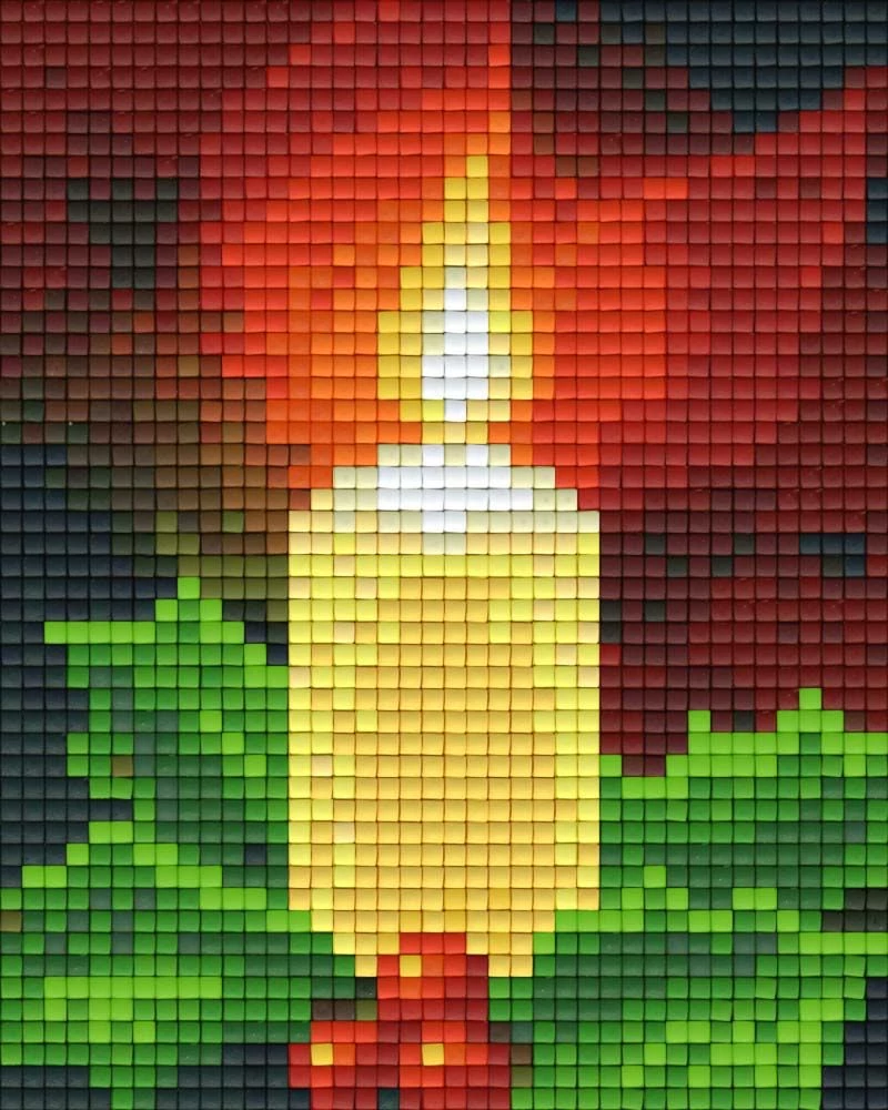 Pixel Karácsonyi gyertya   (1 alaplapos)