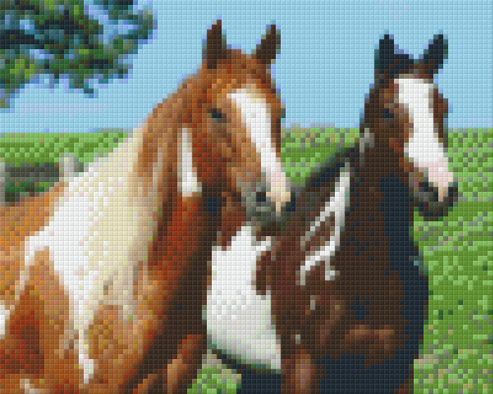 Pixel Két ló (4 alaplapos)