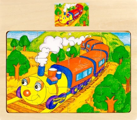 Puzzle 12 db-os (vonatos)