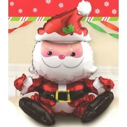 Sitting Santa - Ülő Mikulás Fólia Lufi