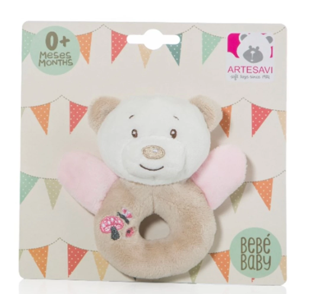 ARTESAVI Bear 12cm Pink csörgő