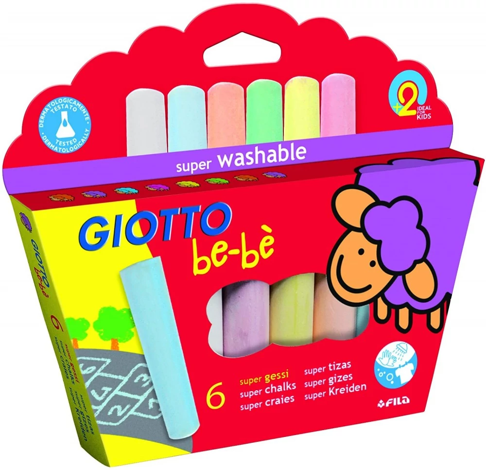 Giotto Be-bé aszfaltkréta, 6 színű