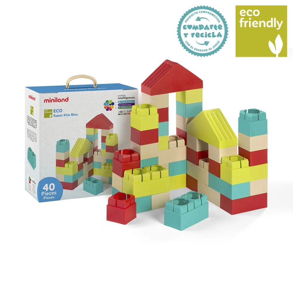 ECO Super Kim Bloc építőjáték, 40 darabos, Miniland ML32159